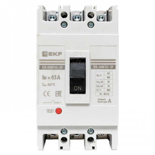 Выключатель автоматический 3п 63/63А 25кА ВА-99М PROxima EKF mccb99-63-63m