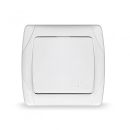 Розетка 1-м СП Маргарита 16А IP20 с заземл. с крышкой бел. UNIVersal М0029