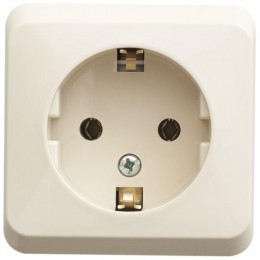 Розетка 1-м ОП Этюд 16А IP20 250В с заземл. без защ. шторок крем. SE PA16-003K