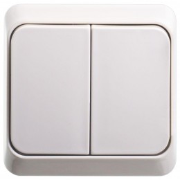 Выключатель 2-кл. ОП Этюд 10А IP20 крем. SE BA10-002K