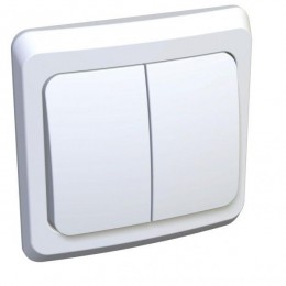 Выключатель 2-кл. СП Этюд 10А IP20 с подсветкой бел. SE BC10-006B