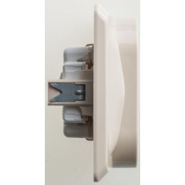 Розетка 2-м СП Этюд 16А IP20 250В с заземл. без защ. шторок крем. SE PC16-007K