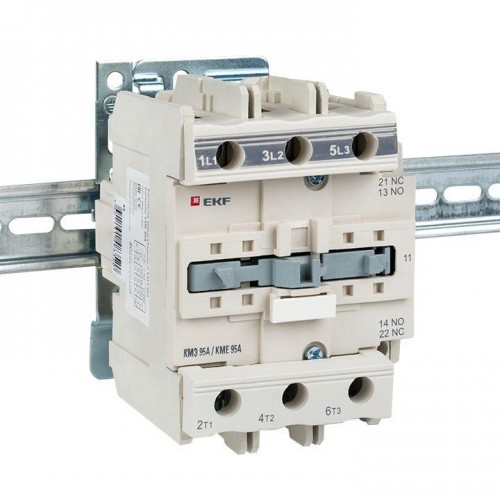 Контактор КМЭ 95А кат. 220В AC 1НО+1НЗ EKF ctr-s-95-220