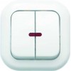 Выключатель 2-кл. СП Валентина 10А IP20 С56-175 с индикацией бел. Кунцево 7649