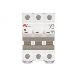 Выключатель автоматический модульный 3п B 6А 6кА AV-6 AVERES EKF mcb6-3-06B-av