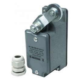 Выключатель путевой ВП 16Е-23Б-231-55 У2.3 1НО+1НЗ IP55 рычаг с роликом с сальником ход вправо самовозврат Электротехник ET518042