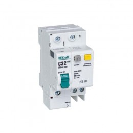 Выключатель автоматический дифференциального тока 2п (1P+N) C 32А 300мА тип AC ДИФ-101 со встроен. защит. от сверхтоков DEKraft 15241DEK