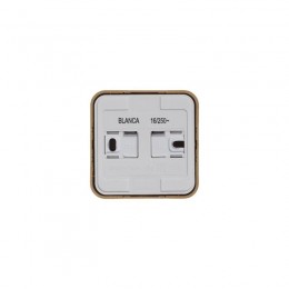 Розетка 1-м ОП Blanca 16А IP20 250В с заземл. защ. шторки с изолир. пластиной ясень SE BLNRA011115