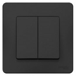Переключатель проходной 2-кл. СП Blanca 10А IP20 (сх. 6+6) 250В антрацит SE BLNVS106606