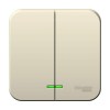 Выключатель 2-кл. ОП Blanca 6А IP20 (сх. 5) 250В с подсветкой молочн. SE BLNVA065102