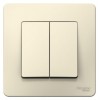 Переключатель проходной 2-кл. СП Blanca 10А IP20 (сх. 6+6) 250В молочн. SE BLNVS106602