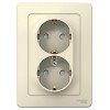 Розетка 2-м СП Blanca 16А IP20 250В с заземл. защ. шторки молоч. SE BLNRS001122