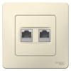 Розетка компьютерная 2-м СП Blanca RJ45 кат.5E молочн. SE BLNIS045452