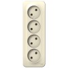 Розетка 4-м ОП Blanca 16А IP20 250В без заземл. без защ. шторок с изолир. пластиной молоч. SE BLNRA000412