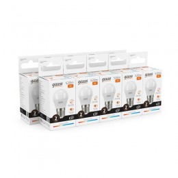 Лампа светодиодная Elementary 8Вт P45 шар 3000К тепл. бел. E27 520лм GAUSS 53218