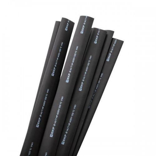 Трубка термоусадочная ТУТ нг 14/7 черн. 1м (уп.50м) PROxima EKF tut-14-b-1m