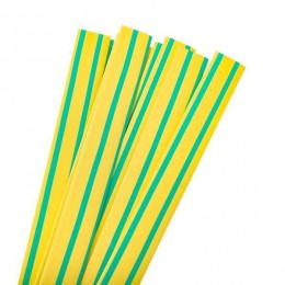 Трубка термоусадочная ТУТ нг 16/8 желт./зел. 1м (уп.50м) PROxima EKF tut-16-yg-1m