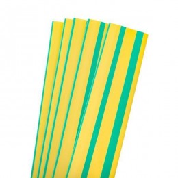 Трубка термоусадочная ТУТ нг 30/15 желт./зел. 1м (уп.25м) PROxima EKF tut-30-yg-1m