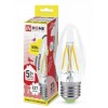 Лампа светодиодная LED-СВЕЧА-deco 5Вт свеча прозрачная 3000К тепл. бел. E27 450лм 230В IN HOME 4690612007588