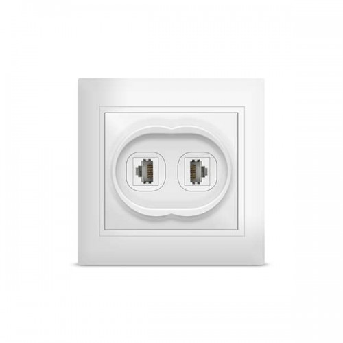 Розетка компьютерная 2-м Севиль бел. UNIVersal 1086
