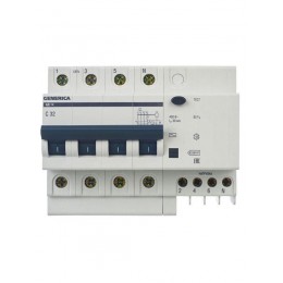 Выключатель автоматический дифференциального тока 4п 32А 30мА АД14 GENERICA MAD15-4-032-C-030