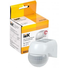 Датчик движения ДД 015 800Вт угол обз. 180град. 12м IP44 бел. IEK LDD10-015-800-001