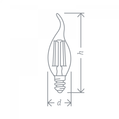 Лампа светодиодная 61 357 NLL-F-FC35-6-230-4K-E14 6Вт свеча на ветру 4000К нейтр. бел. E14 660лм 220-240В Navigator 61357