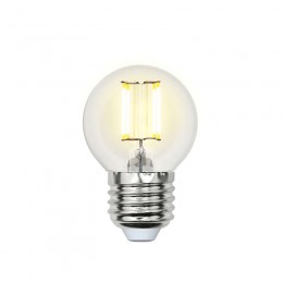 Лампа светодиодная LED-G45-5W/NW/E27 /CL/DIM GLA01TR Air 5Вт шар прозрачная 4000К нейтр. бел. E27 диммир. (упак. картон) Uniel UL-00002871
