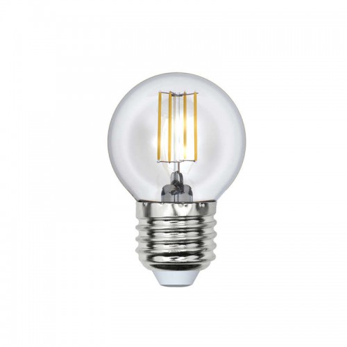 Лампа светодиодная LED-G45-5W/WW/E27/CL/DIM GLA01TR форма 