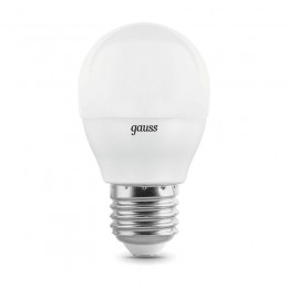 Лампа светодиодная Elementary 7Вт P45 шар 4100К нейтр. бел. E27 470лм промо (уп.3шт) GAUSS 53227T