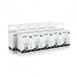 Лампа светодиодная Elementary 8Вт P45 шар 6500К холод. бел. E27 560лм GAUSS 53238