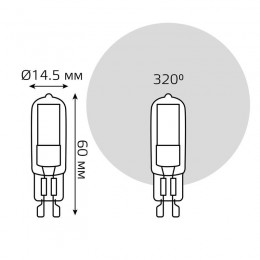 Лампа светодиодная Black 3.5Вт капсульная 4100К нейтр. бел. G9 260лм стекло GAUSS 107809203