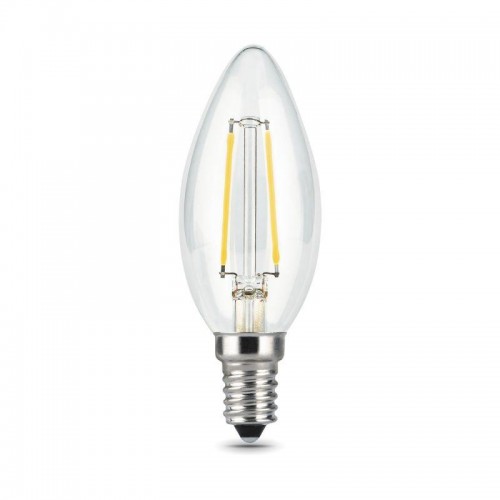 Лампа светодиодная филаментная Black Filament 5Вт свеча 4100К нейтр. бел. E14 450лм диммир. GAUSS 103801205-D