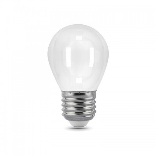 Лампа светодиодная филаментная Black Filament 5Вт P45 шар матовая 2700К тепл. бел. E27 420лм GAUSS 105202105