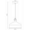 Светильник PL-425L С71 подвес. Amsterdam 1хE27 60Вт 230В бел.+хром Camelion 13031