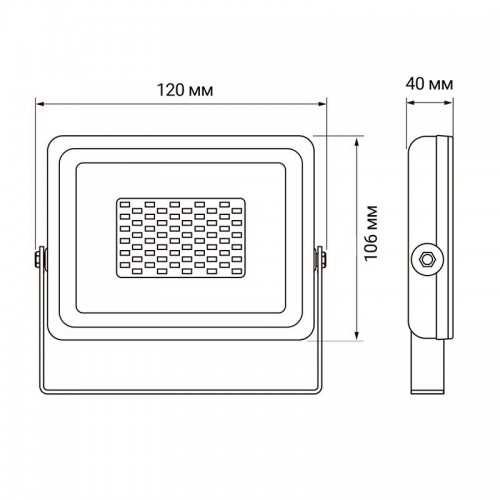 Прожектор светодиодный PFL-SC Green 20Вт IP65 190-260В ДО закален. стекло JazzWay 5010451