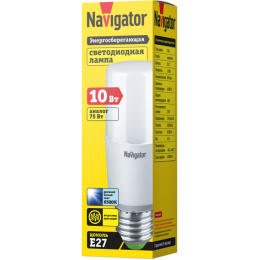 Лампа светодиодная 61 467 NLL-T39-10-230-6.5K-E27 10Вт линейная матовая 6500К холод. бел. E27 800лм 176-264В Navigator 61467