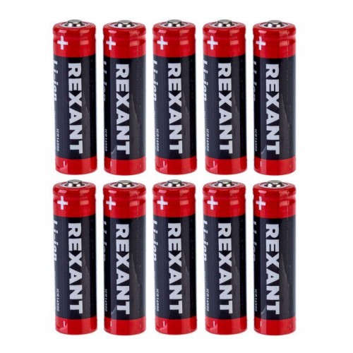 Аккумулятор Li-ion 14500 3.7В 750мА.ч unprotected Rexant 30-2050