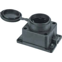 Розетка настенная 61 370 NCA-BLR1-01-16A-E-IP44-BL с заземл. черн. Navigator 61370