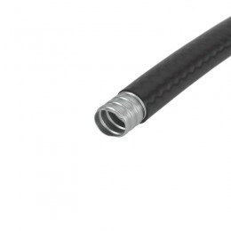Металлорукав в ПВХ изоляции гладкой DN d20мм Dвн.20.5мм Dнар.27мм без протяжки черн. (уп.50м) DKC 6070R-22N