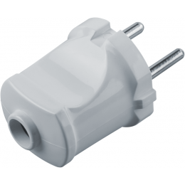 Вилка прямая 61 358 NCA-PL01-6A-X-WH без заземл. бел. Navigator 61358