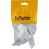 Вилка угловая 61 364 NCA-PL05-16A-ESC-WH с заземл. с выкл. бел. Navigator 61364