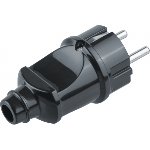 Вилка прямая 61 360 NCA-PL02-16A-E-BL с заземл. черн. Navigator 61360