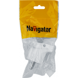 Вилка угловая 61 362 NCA-PL04-16A-E-WH с заземл. бел. Navigator 61362