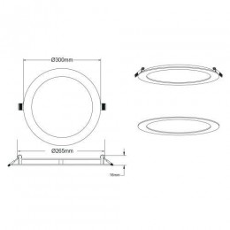 Светильник светодиодный 1-24 24Вт 220В 6500К круглый Эра Б0019835