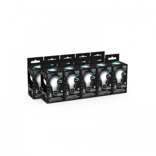 Лампа светодиодная филаментная Black Filament 10Вт A60 грушевидная матовая 4100К нейтр. бел. E27 860лм диммир. GAUSS 102202210-D