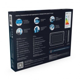 Прожектор светодиодный Qplus 100Вт 6500К IP65 12000лм 175-265В ДО черн. GAUSS 613511100