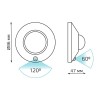 Светильник светодиодный 2Вт 4000К IP20 120лм d86х18мм ДПО круг автономный сенсорный с датчиком движения GAUSS CL002