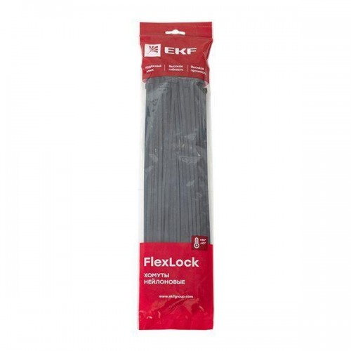 Хомут P6.6 4.8х380 FlexLock стандартный черн. (уп.100шт) PROxima EKF plc-fl-ctsb-4.8x380