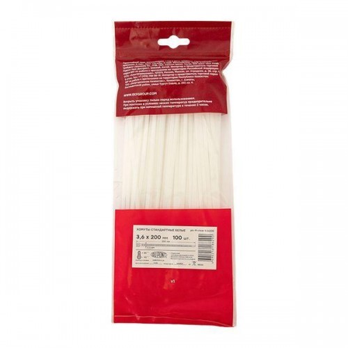 Хомут P6.6 3.6х180 FlexLock стандартный бел. (уп.100шт) PROxima EKF plc-fl-ctsw-3.6x180